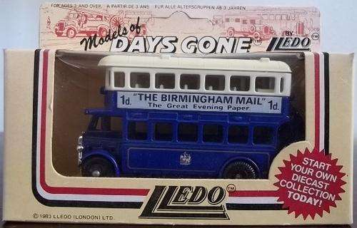 Lledo Birmingham Mail 1932 AEC REGENT DOUBLE DECKER BUS !! 1983 !! RARE ! Excellent + Original Box !