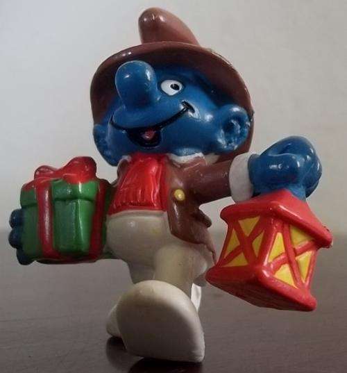 Original Vintage CHRISTMAS LANTERN SMURF !! 1984 PORTUGAL !! CLASSIC !!