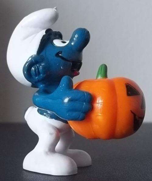 Original Vintage HALLOWEEN PUMPKIN SMURF !!! EXCELLENT CONDITION !! 1981 RARE !! Smurfs!