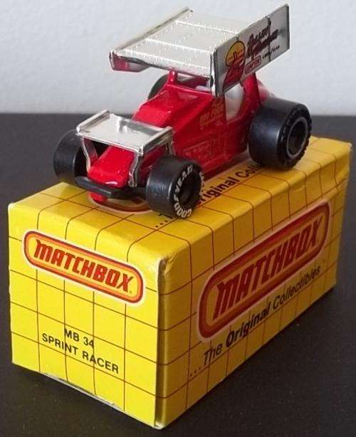 SPRINT RACER MB 34 ! 1989 !! RARE Red VARIANT ! +  Original Box ! Matchbox !! EXCELLENT !
