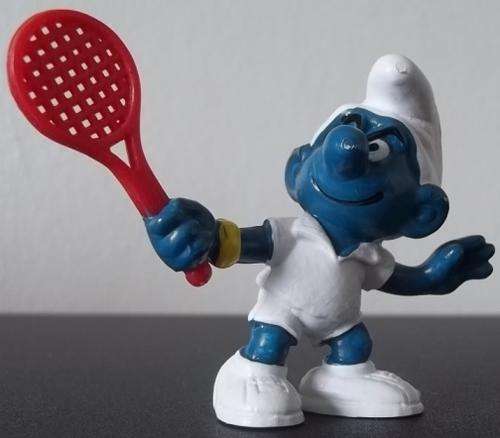 Original Vintage TENNIS Smurf!! Peyo HONG KONG !! 1978 !! Smurfs! RARE!!