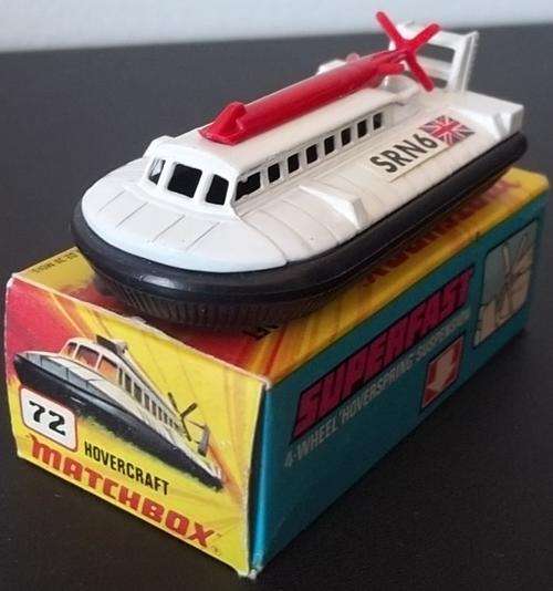 #72 HOVERCRAFT !! 1971 !! LESNEY MATCHBOX !! EXCELLENT + Original Box !