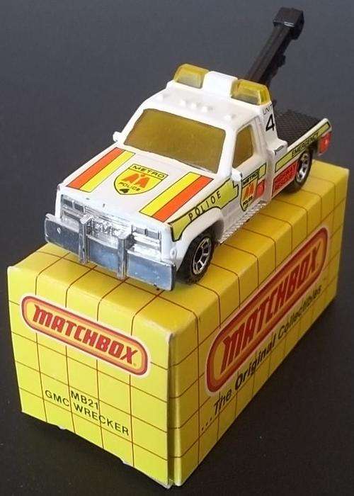MATCHBOX GMC WRECKER MB-21 ! 1992 !! RARE ! + Original Box ! Matchbox!! EXCELLENT