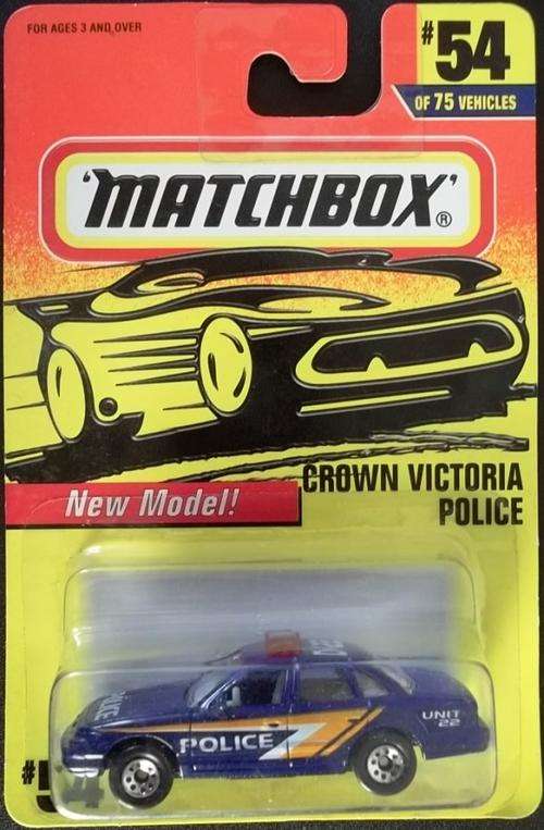 MATCHBOX #54 CROWN VICTORIA POLICE ! MINT + Never Opened ! EXCELLENT !