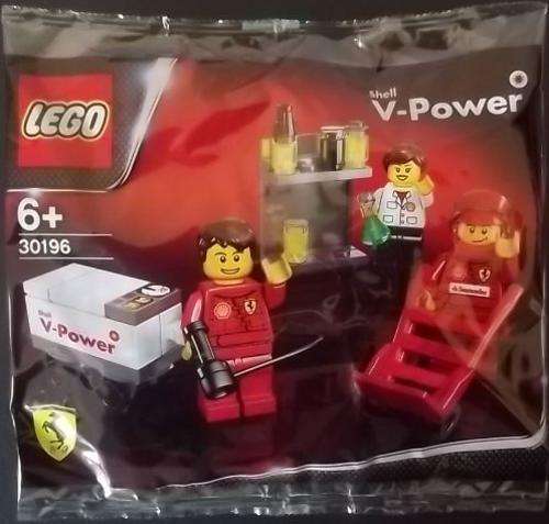 LEGO #30196 FERRARI PIT CREW ! SHELL PROMO ! Limited Edition Promotional Polybag! 3 MINIFIGURES Rare