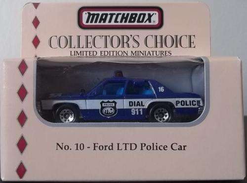 MATCHBOX 1994 COLLECTOR'S CHOICE !! #10 - FORD LTD POLICE CAR ! LIMITED EDITION ! MINT ! EXCELLENT !