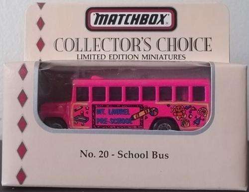 MATCHBOX 1994 COLLECTOR'S CHOICE !! # 20 SCHOOL BUS !! LIMITED EDITION !! MINT ! EXCELLENT !