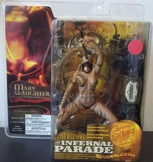 MARY SLAUGHTER SWORD SWALLOWER !! Infernal Parade ! McFarlane !! MINT + UNOPENED !! HIGH IN VALUE !!