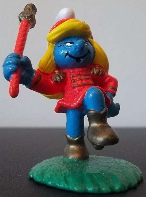 Original McDonalds Promo Drum Majorette Smurfette ! RARE ! HIGH VALUE ! Smurfs! EXCELLENT