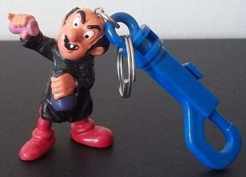 Original Vintage GARGAMEL WITH POTIONS ! RARE PINK BOTTLE VARIANT ! Peyo 1982 !! Smurfs!