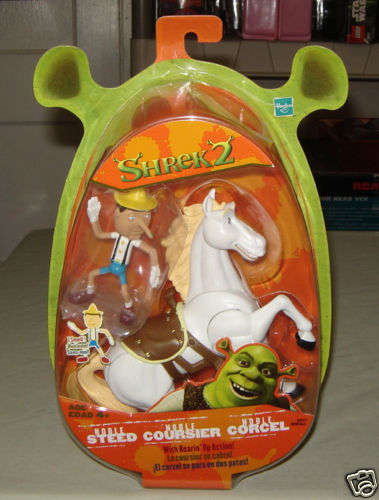 Shrek 2 NOBLE STEED and PUPPET Mint On Card ! Never Been Opened Hasbro Figure Toy ! Collector 2 Pack