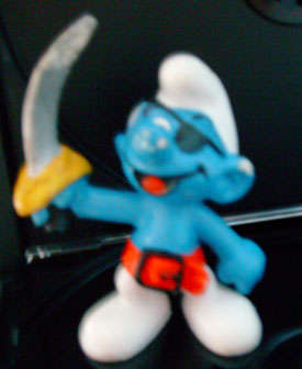 Original Vintage PIRATE SMURF!! BULLY W. GERMANY!! 1979 !! Smurfs! POPULAR Smurf!!