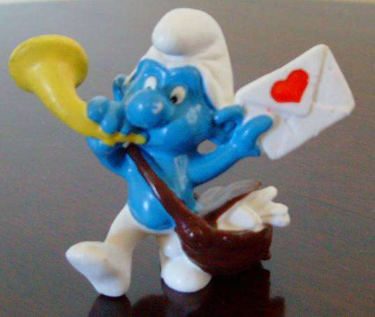 Original POSTMAN SMURF!! CLASSIC !! Peyo !! Smurfs! EXCELLENT Condition!!!