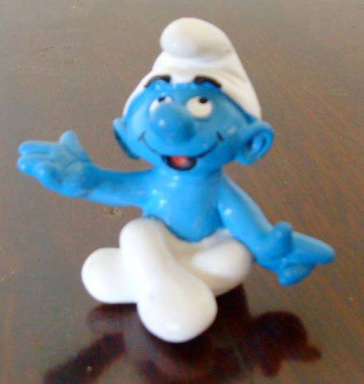 Original YOGA SMURF !! High Value!! RARE ! Peyo ! Smurfs! EXCELLENT MINT Condition Smurf