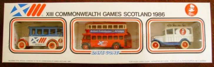 Lledo 1986 COMMONWEALTH GAMES COLLECTOR'S 3 PACK !!! RARE + VALUABLE COLLECTIBLE ! EXCELLENT !!