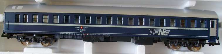 OO / HO scale LIMA TEN TRANS EURO NACHT SLEEPER COACH 9237 SWISS ! Excellent Condition + with box !!