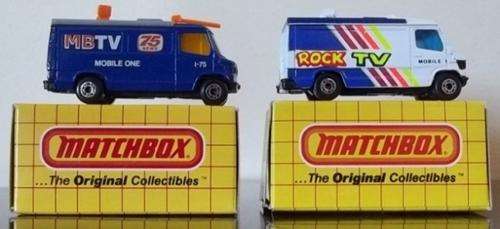 2 MATCHBOX  VARIANTS: MB 68 TV NEWS TRUCK !! RARE !! EXCELLENT with  Original Boxes !!