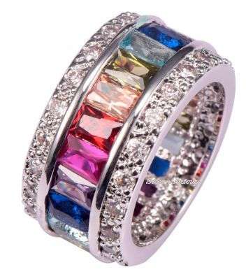 **DON'T MISS OUT!**Royal Persian Sapphire Blue, Amethyst, Blue Topaz,Garnet Red, Pink Topaz Sz 6-12!