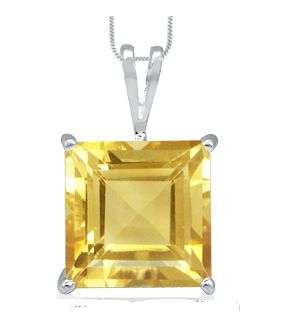 **SNAP FRIDAY** HUGE 4.71ct. Natural Citrine 925 Sterling Silver Solitaire Pendant