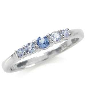 **SNAP FRIDAY** Beautifully Designed Elegant 5-Stone Natural Tanzanite 925 Sterling Silver Ring