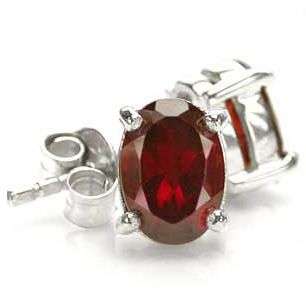 *SNAP FRIDAY* Beautifully Designed 1.62ct. Natural Garnet 925 Sterling Silver Stud Earrings