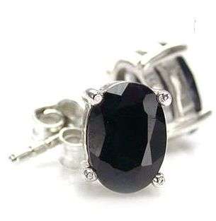 *SNAP FRIDAY* Beautifully Designed 2.56ct. Natural Black Sapphire 925 Sterling Silver Stud Earrings