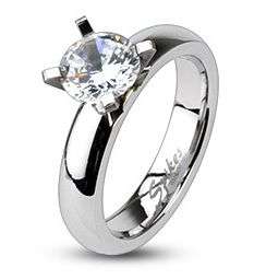 **R175 fully insured intl shipping!**LASTS LIFETIMES!**1.65CT CLASSIC SOLITAIRE STAINLESS RING