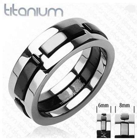 **FREE INTL SHIPPING**Solid Titanium Wedding Ring Black Onyx Size 5,6,7,8,9,10,1?1,12,13,14
