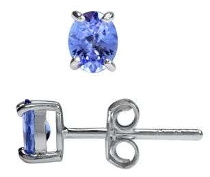 **Fully insured intl shipping**LOVELY GENUINE TANZANITE STUD EARRINGS!!! IN SOLID STERLING SILVER