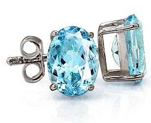 **R175 fully insured intl shipp**Superb 3.00ct! Natural Blue Topaz 925 Sterling Silver Stud Earrings