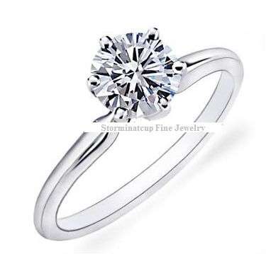 **STUNNING QUALITY!** 1.45CT CLASSIC SOLITAIRE BRILLIANT CUT CZ SOLID STERLING SILVER RING