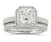 **No Reserve!**New Design!!**Stunning! SOLID STERLING SILVER Designer Double Wedding Ring Set