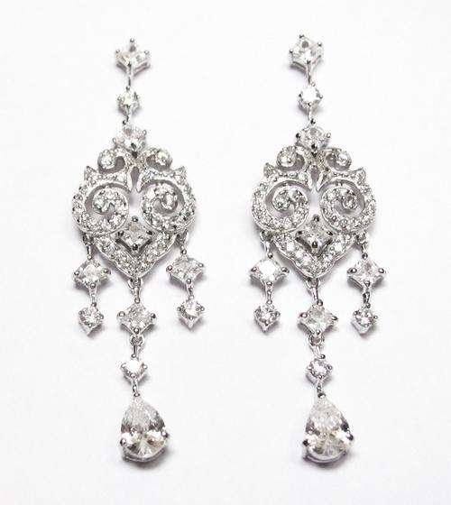 **SPECTACULAR!**R2350!**5.20CTW!!! AAA GRADE CUBIC ZIRCONIA ACCENTED SOLID STERLING SILVER EARRINGS