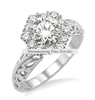 **NO RESERVE!**NEW DESIGN!**STUNNING! SOLID STERLING SILVER CZ DIAMOND PENTAGON DESIGN RING