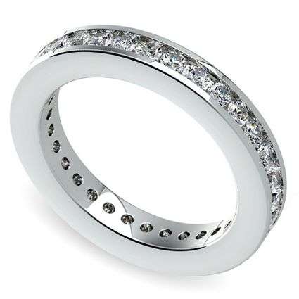 **Superb 1.40 Carat Sim. Diamond Channel Eternity Ring