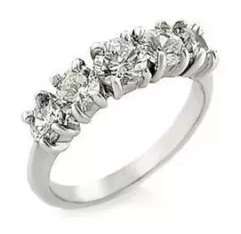 **SOLID .925 STERLING SILVER Journey Five Stone Cz Ring Size (G) 3.5