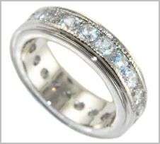 2.10CTW ETERNITY BRILLIANT cut WEDDING BAND RING size 6-9