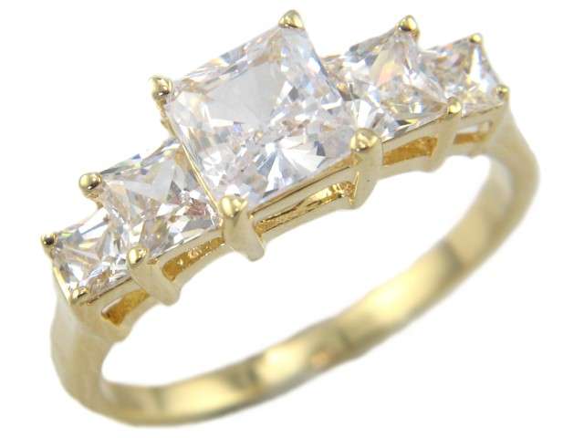 2.16CTW SUPERB ROYAL PRINCESS CREATED DIAMOND ENGAGEMENT RING - SIZE 8 (REDUCED!!)
