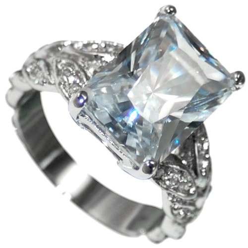**FREE SHIPPING!**6.45 CTW ROYAL ROCK PRINCESS DIAMOND CUT BRIDAL ENGAGEMENT RING size 8