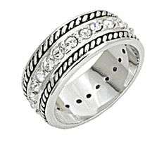 ELEGANT ETERNITY RING!!! - CZ DIAMONDS SET IN 18K WHITE GOLD GP size 9