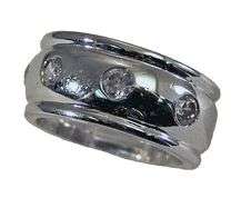 DESIGNER DIAMOND ETERNITY RING!!! - CZ DIAMONDS SET IN 18K WHITE GOLD GP size 6