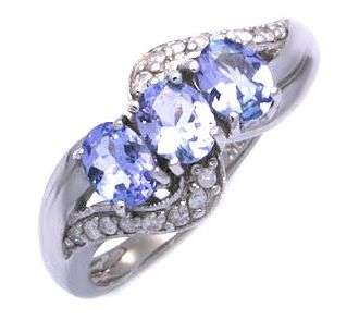 **R8350** 1.5CT STUNNING TANZANITE & DIAMOND 9K SOLID GOLD RING