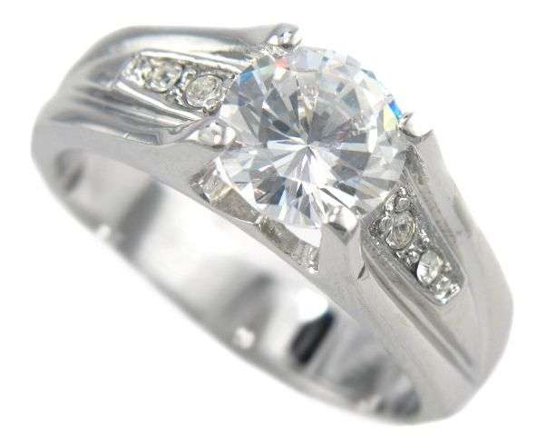 R1 NO RESERVE!! 1.43CTW ROYAL BRILLIANT DIAMOND CUT 18K BRIDAL RING size 6