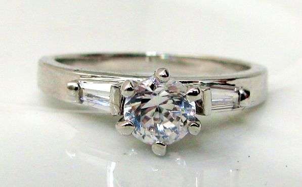 SIMPLY BEAUTIFUL... 1.90CTW! GENUINE 18K GOLD PLATED BRIDAL RING size 7