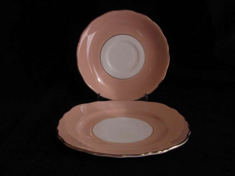 Lovely Peach Colclough Duo Of Side Plate And Saucer-Come And See!