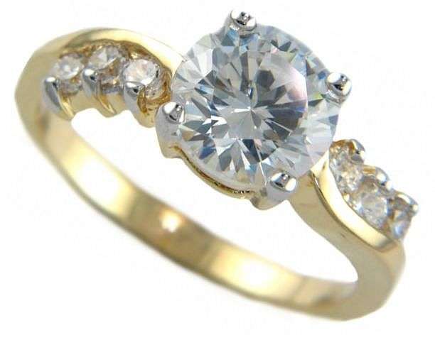 2.18CT WINDSOR BRILLIANT CUT 18K ENGAGEMENT RING size 5