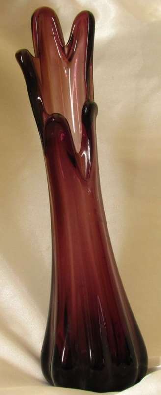 Art Deco Purple Fluid Glass Vase. Have a LOOK!