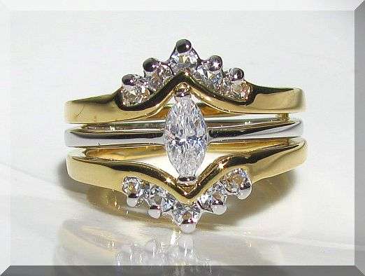1.30CTW BRILLIANT ENGAGEMENT "WEDDING RING SET"!!! size 6