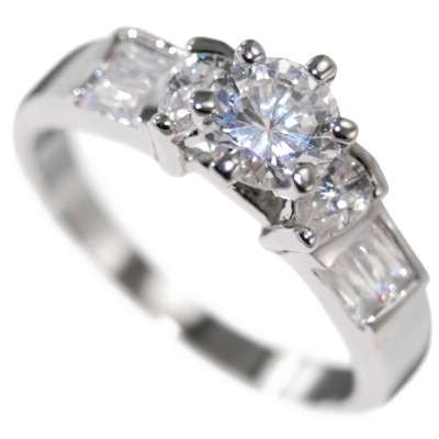 1.20CTW GRAND BRILLIANT CUT ENGAGEMENT RING size 8