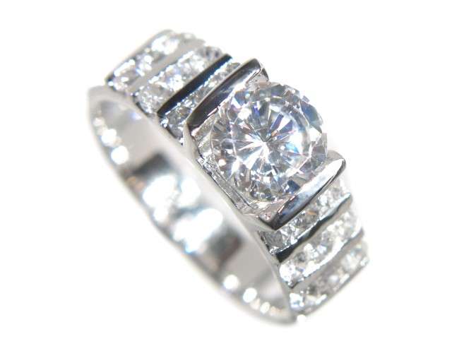 2.15CTW BRILLIANT CHANNEL ENGAGEMENT RING size 7